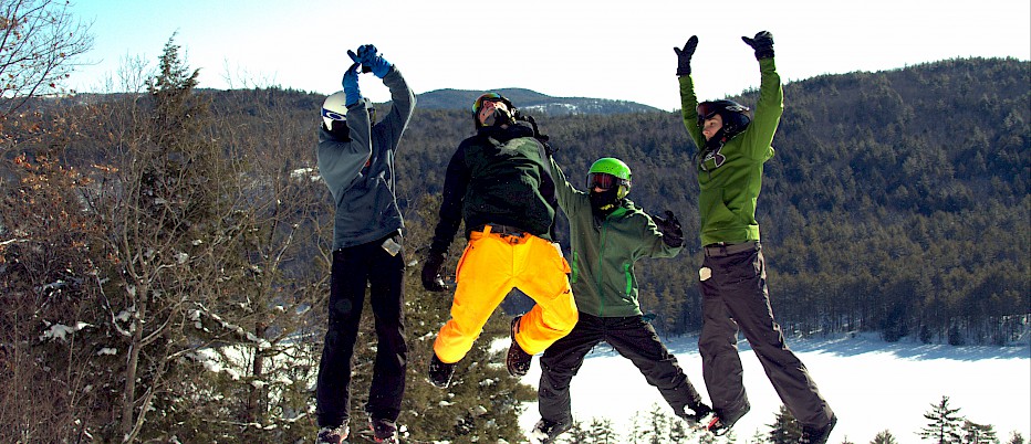 What a spectacular morning!
Campers jumping for joy at the top of
Pitch Pine.