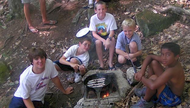 We cooked our own breakfast over an open fire