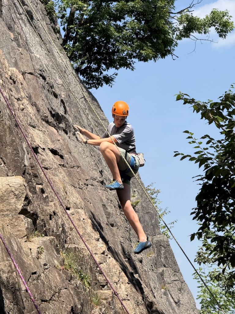rock climbing boy